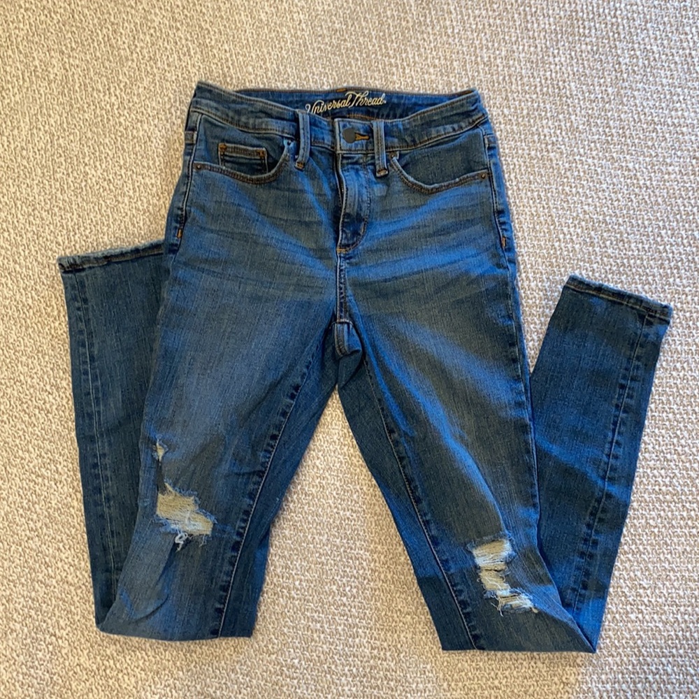 Universal Thread High Rise Distressed Skinny Jean - Picture 3 of 5